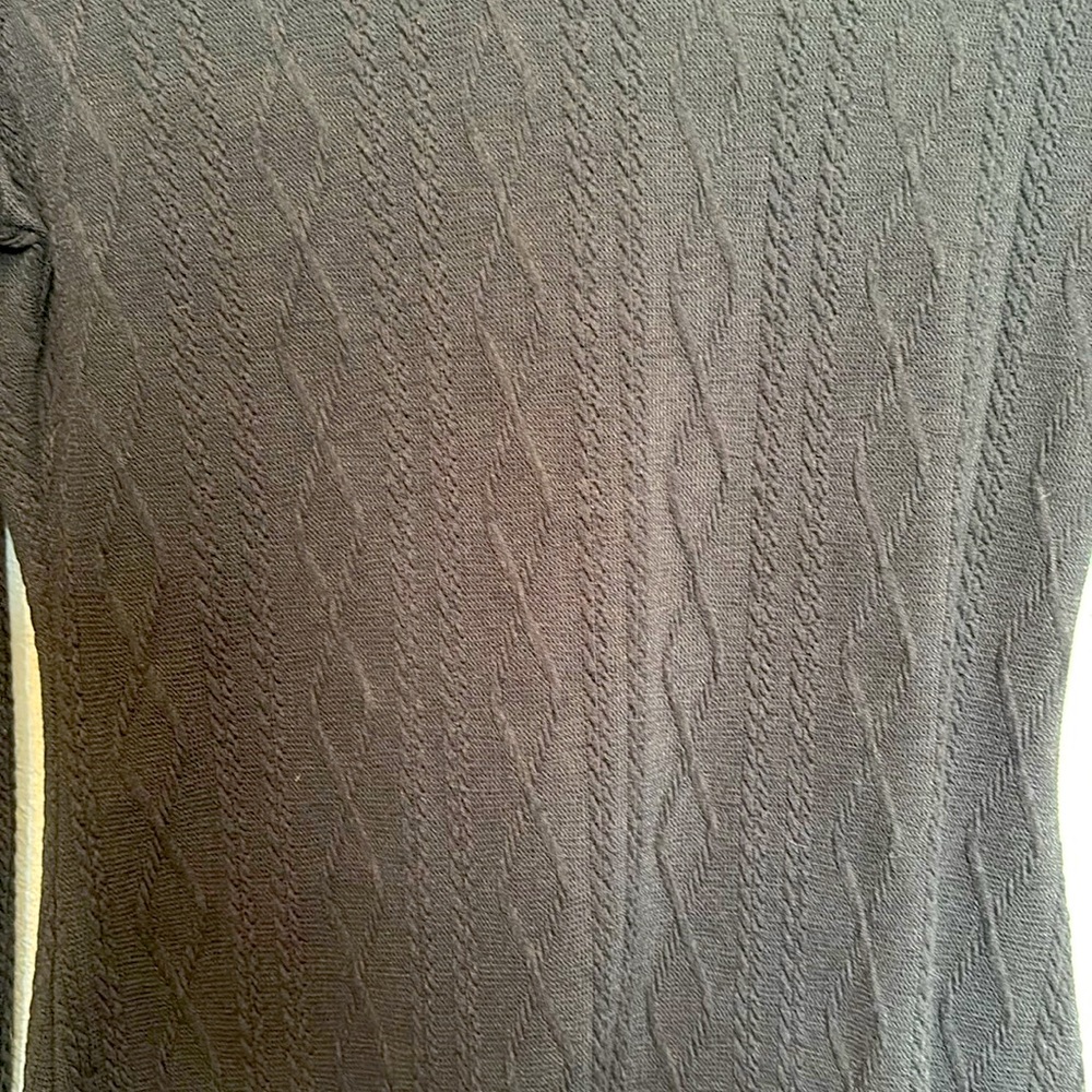 🖤Collared Knit Black and White Long Sleeve Dress (S) - Picture 5 of 8